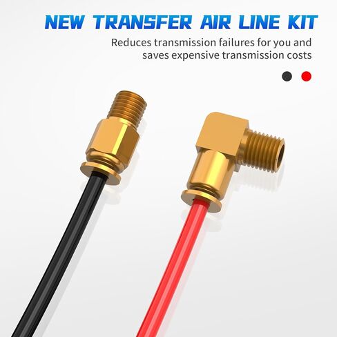 Foruly for 9 10 Eaton Fuller Transmissions Air Line Kit, 4 New 12" 5/32 Air Lines with 4 Air Line Shift Knobs & New Push-in Fittings for Changing from Shift Knob to Transmission Air Shift Valve in Kuwait