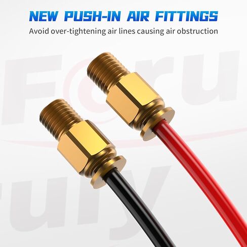 Foruly for 9 10 Eaton Fuller Transmissions Air Line Kit, 4 New 12" 5/32 Air Lines with 4 Air Line Shift Knobs & New Push-in Fittings for Changing from Shift Knob to Transmission Air Shift Valve in Kuwait