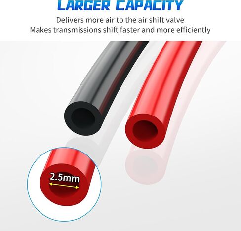 Foruly for 9 10 Eaton Fuller Transmissions Air Line Kit, 4 New 12" 5/32 Air Lines with 4 Air Line Shift Knobs & New Push-in Fittings for Changing from Shift Knob to Transmission Air Shift Valve in Kuwait