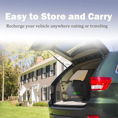 شاحن EV محمول من المستوى 2 من GREATIDE، من 16 إلى 40 أمبير، 240 فولت، كابل 25 قدم، كابل شحن EV محمول مطور، محطة شحن أسرع، شاحن سيارة كهربائية متوافق مع جميع سيارات EV NEMA 14-50P in Kuwait