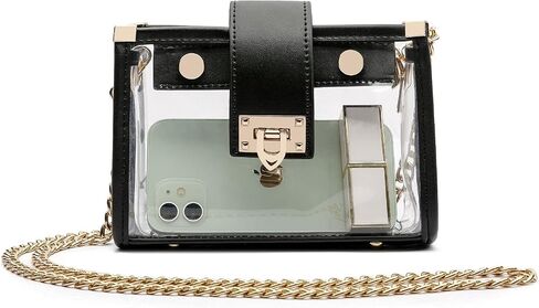 YING YUMEI Clear Purse for Woman,Clear Crossbody Bag Stadium Approved, See Through Shoulder Handbag Clutch in Saudi Arabia