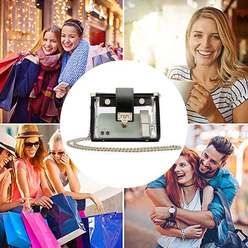 YING YUMEI Clear Purse for Woman,Clear Crossbody Bag Stadium Approved, See Through Shoulder Handbag Clutch in Saudi Arabia
