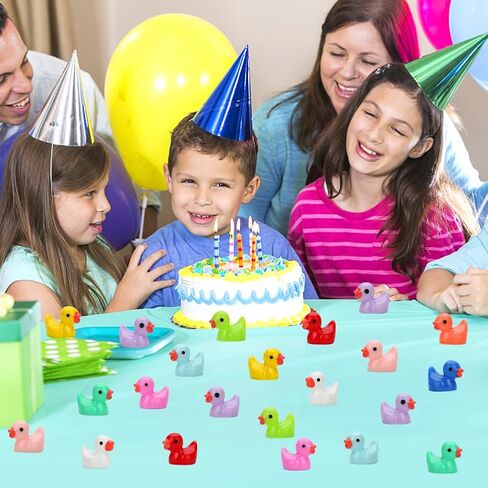 TOUCH TOP 150 حزمة من حيوانات الراتنج الصغيرة مجموعة أشكال البط الصغيرة السائبة لبيت الدمى المصغرة بوعاء الملحقات حوض السمك المناظر الطبيعية الحلي حديقة الجنية الصغيرة DIY الديكور الحرفية إخفاء والسعي المزحة in Kuwait