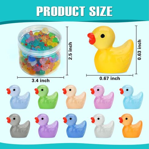 150Pack Luminous Mini Resin Animals, Tiny Glow in The Dark Resin Ducks Figures for Dollhouse Aquarium Decor Micro Landscape Fairy Garden Home Hide Prank Game Classroom Activity Party Gift in Saudi Arabia