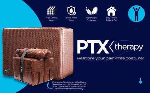 PTX Therapy,Posture Block,High Density Foam Block for Postural or Physical Therapy Exercise,Improve Posture and Alignment,Reduce Musculoskeletal Pain,Sweat Resistant Cover, in Saudi Arabia