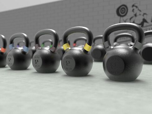 Kettlebell مصنوع من أجل تدريبات كروس فيت وصالة الألعاب الرياضية - حديد الزهر الحقيقي لتدريب القوة عن طريق رفع الأثقال in Kuwait