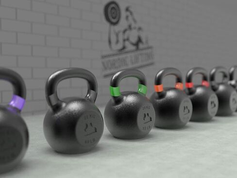 Kettlebell مصنوع من أجل تدريبات كروس فيت وصالة الألعاب الرياضية - حديد الزهر الحقيقي لتدريب القوة عن طريق رفع الأثقال in Kuwait