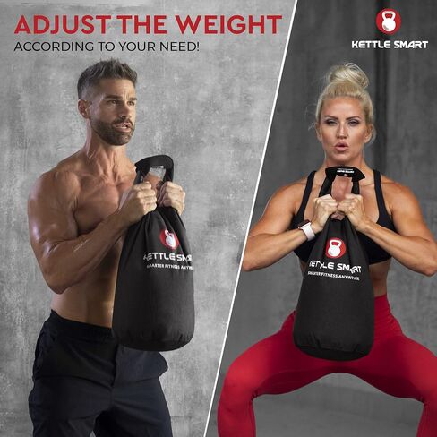 Kettle Smart® Kettlebell قابل للتعديل - Kettlebell لتدريب القوة قابل للطي والمحمول مثالي للسفر والتدريبات المنزلية - حقيبة تدريب الماء والرمل لتدريبات الجسم بالكامل - 10-35 رطل in Saudi Arabia
