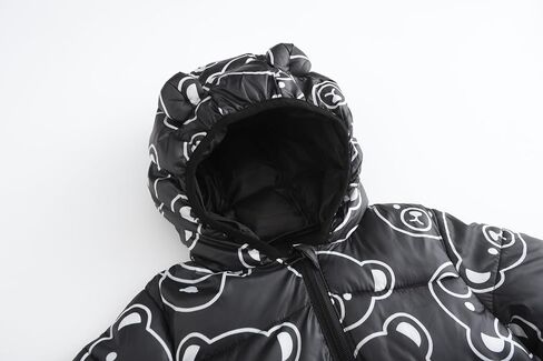 Winter Down Coats for Kids Baby Boys Girls Light Puffer Padded Jacket Bear Hoods Infant Outerwear in Saudi Arabia