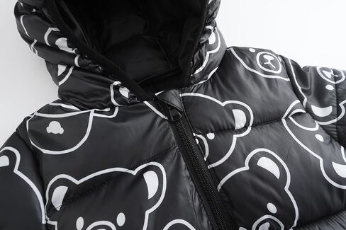 Winter Down Coats for Kids Baby Boys Girls Light Puffer Padded Jacket Bear Hoods Infant Outerwear in Saudi Arabia