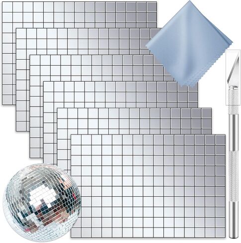 Skartgripir 10×10mm Self-Adhesive Mirrors Mosaic Tiles,Mini Mirrors Mosaic Tiles Sticker for Craft Square Glass Tiles,Disco Glass Tiles Decorations Making, 10×10mm(Gold Color,0.4Inch) in Saudi Arabia