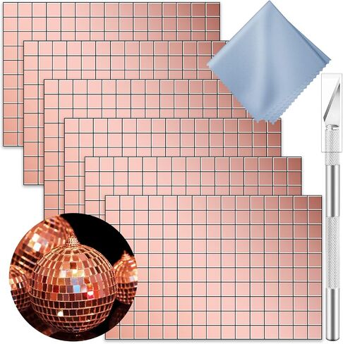 Skartgripir 10×10mm Self-Adhesive Mirrors Mosaic Tiles,Mini Mirrors Mosaic Tiles Sticker for Craft Square Glass Tiles,Disco Glass Tiles Decorations Making, 10×10mm(Gold Color,0.4Inch) in Saudi Arabia