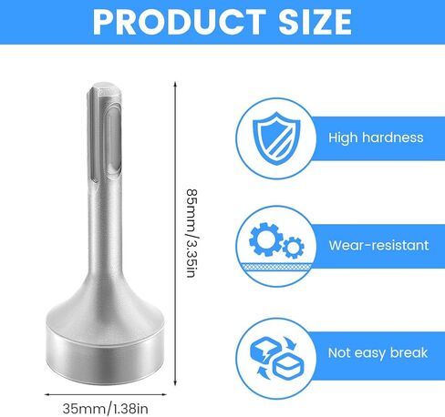 SYCOOVEN SDS Plus Ground Rod Driver 85mm Heavy Duty Steel Drill Bit Driver Wear Save Time Hammer Drill Rod Converter for Rotary Hammer Drill Ground Rods(Silver,Size:3.35x1.38inch) in Saudi Arabia