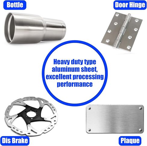 Blulu 2 قطعة 6061 T651 صفائح ألومنيوم معدنية 12 × 12 × 1/8 (0.125 بوصة) لوحة ألومنيوم مسطحة مسطحة مع طبقة واقية لوحة معدنية مربعة شديدة التحمل 3 مم للحرف اليدوية، DIY، الصناعية in Kuwait