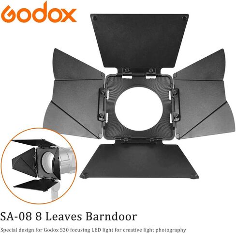 مجموعة باب الحظيرة من GODOX SA-08 لملحقات S30 LED Light S30 in Saudi Arabia