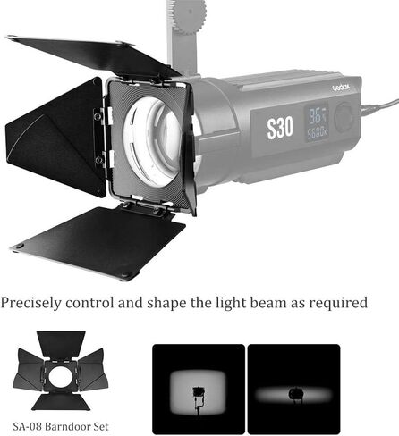 مجموعة باب الحظيرة من GODOX SA-08 لملحقات S30 LED Light S30 in Saudi Arabia