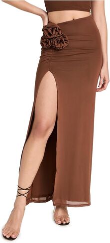 تنورة Kelce ماكسي الطول للسيدات من AFRM مع تفاصيل وردية in Kuwait