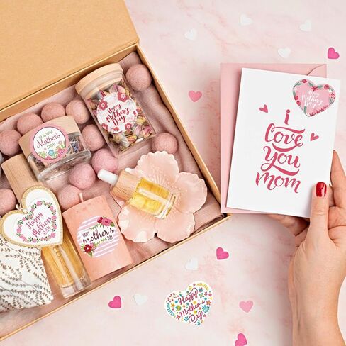 Auzesto 192Pcs Mother's Day Stickers, Self-Adhesive Floral Mother's Day Envelope Seals Stickers Happy Mother's Day Labels Stickers for Envelope Card Boxes Goodie Bags Mother's Day Favors Decor in Saudi Arabia