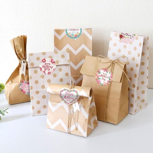Auzesto 192Pcs Mother's Day Stickers, Self-Adhesive Floral Mother's Day Envelope Seals Stickers Happy Mother's Day Labels Stickers for Envelope Card Boxes Goodie Bags Mother's Day Favors Decor in Saudi Arabia