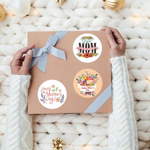 48 Pcs Happy Mother's Day Stickers Mother Gift Stickers 2" Pink I Love You Mom Self Adhesive Stickers Present Decals for Mother's Day Cards Envelopes Seals Flowers and Gifts Wrapping Decoration (B) in Saudi Arabia