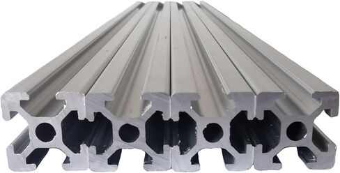 KAYLAN 4 قطع 600 مم T فتحة ألومنيوم بثق أوروبي قياسي 20 مم × 20 مم قضيب خطي مؤكسد للطابعة ثلاثية الأبعاد آلة النقش بالليزر منضدة العمل DIY in Kuwait