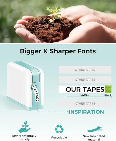 Vixic P3200 Label Maker Machine with Tapes, Bluetooth Wireless Portable Labeler, Label Printer with Multiple Symbol Template Types for Labeling, for 6-12mm 1/4'-1/2' Tapes,for Home School Office in Saudi Arabia
