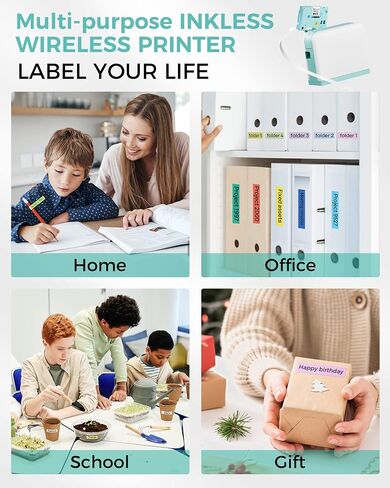 Vixic P3200 Label Maker Machine with Tapes, Bluetooth Wireless Portable Labeler, Label Printer with Multiple Symbol Template Types for Labeling, for 6-12mm 1/4'-1/2' Tapes,for Home School Office in Saudi Arabia