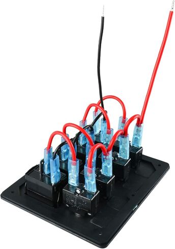 Amarine Made 4 Gang Aluminium LED Rocker & Circuit Breaker لوحة تبديل RV للقوارب البحرية المقاومة للماء in Saudi Arabia