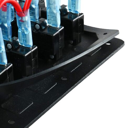 Amarine Made 4 Gang Aluminium LED Rocker & Circuit Breaker لوحة تبديل RV للقوارب البحرية المقاومة للماء in Saudi Arabia