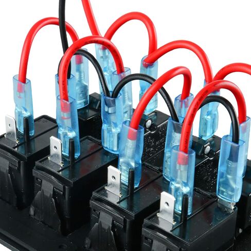 Amarine Made 4 Gang Aluminium LED Rocker & Circuit Breaker لوحة تبديل RV للقوارب البحرية المقاومة للماء in Saudi Arabia