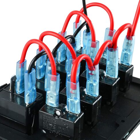 Amarine Made 4 Gang Aluminium LED Rocker & Circuit Breaker لوحة تبديل RV للقوارب البحرية المقاومة للماء in Saudi Arabia