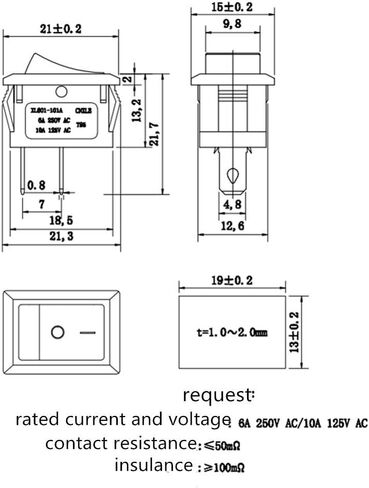 TJIUSI 9V مشبك بطارية موصل 5 حزمة ومفتاح الروك AC 6A/250V 10A/125V 2 لحام العروة تشغيل/إيقاف قارب صغير الروك التبديل 5 قطع 2 دبوس موقف المفاجئة مع 10 قطع محطات in Kuwait