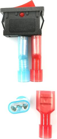 TJIUSI 9V مشبك بطارية موصل 5 حزمة ومفتاح الروك AC 6A/250V 10A/125V 2 لحام العروة تشغيل/إيقاف قارب صغير الروك التبديل 5 قطع 2 دبوس موقف المفاجئة مع 10 قطع محطات in Kuwait