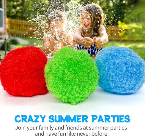 MHOYMP 60PCS Reusable Water Balls，Water Soaker Balls for Outdoor Toys and Games，Water Bomb Splash Balls, Water Toys for Summer Fun Outdoor Play Backyard Pool Trampoline Beach Game in Kuwait