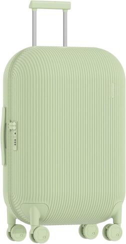 حقيبة حمل من ارتريبس مع 8 عجلات دوارة، حقيبة سفر دوارة مقاس 20 بوصة مع واقي غطاء، حقيبة سفر صلبة خفيفة الوزن من الكمبيوتر الشخصي مع تصميم نمط شريطي، قفل TSA، بني، للحمل مقاس 20 بوصة، 40 لتر in Kuwait