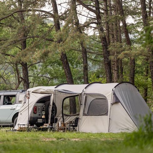 IDOOGEN Mobility A SUV Car Tent with Awning Shade Camping Car Tent, Waterproof,Sun Shelter, Tailgate Tent (A3, Brown) in Saudi Arabia