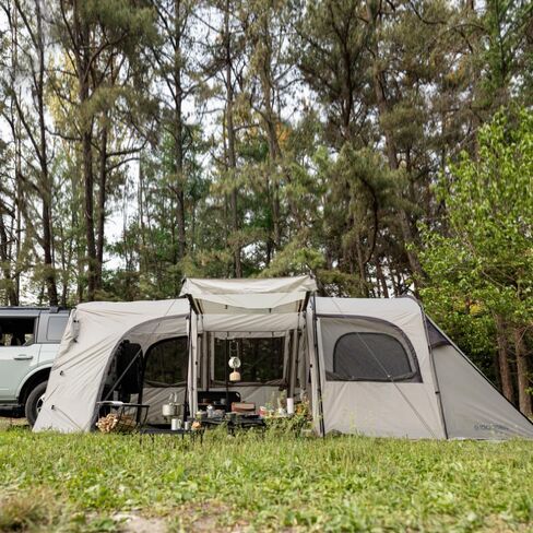 IDOOGEN Mobility A SUV Car Tent with Awning Shade Camping Car Tent, Waterproof,Sun Shelter, Tailgate Tent (A3, Brown) in Saudi Arabia
