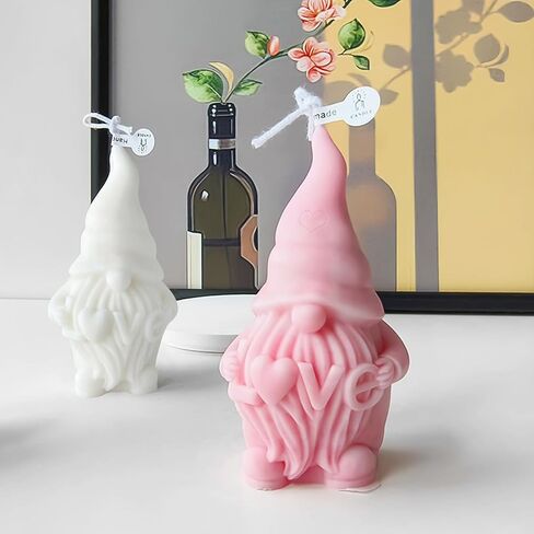 Valentine's Day Candle Mold for Candle Making, 3D Silicone Mold for Resin Casting DIY Plaster Polymer Clay Home Decoration (Gnome) in Saudi Arabia