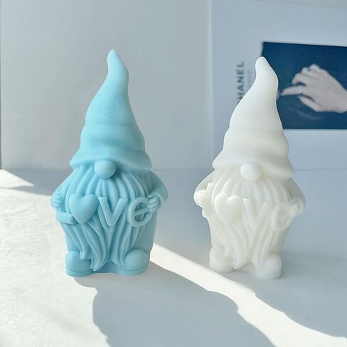 Valentine's Day Candle Mold for Candle Making, 3D Silicone Mold for Resin Casting DIY Plaster Polymer Clay Home Decoration (Gnome) in Saudi Arabia
