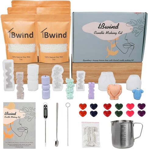 6 قطع من قوالب الشموع من TBWIND لصنع الشموع للبالغين والأطفال، قالب سيليكون على شكل قلب ثلاثي الأبعاد لشمع الصويا، مستلزمات صنع الشموع للمبتدئين، هدية حرفية مثالية للنساء in Kuwait
