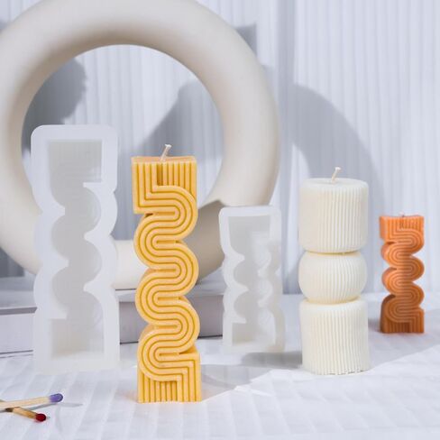 6 قطع من قوالب الشموع من TBWIND لصنع الشموع للبالغين والأطفال، قالب سيليكون على شكل قلب ثلاثي الأبعاد لشمع الصويا، مستلزمات صنع الشموع للمبتدئين، هدية حرفية مثالية للنساء in Kuwait