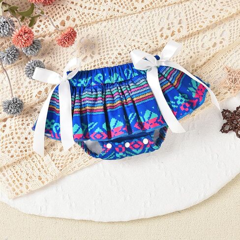 HINTINA Newborn Baby Girl Mexican Clothes Embroidery Floral Shorts Outfits Ethnic Wear Cinco De Mayo Fiesta Clothing Set in Kuwait