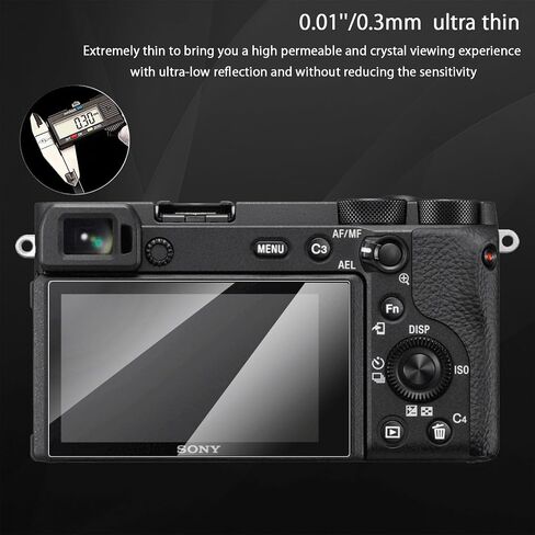 واقي شاشة kakotopa متوافق مع كاميرا Sony α6600، واقي شاشة من الزجاج المقوى مناسب لهاتف Sony α6600 in Saudi Arabia