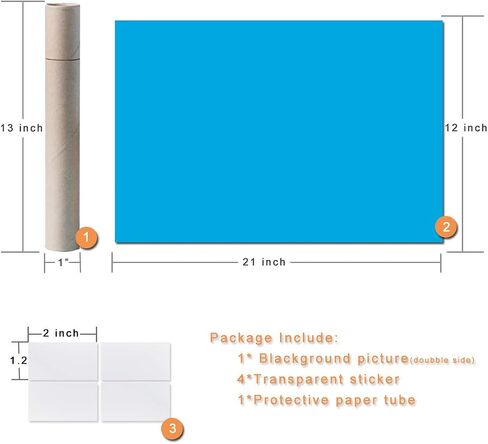 Aquarium Background Sticker, Double-Sided Removable Wallpaper Decorative Backdrop Décor for Fish Tank (21'' x 12'') in Saudi Arabia