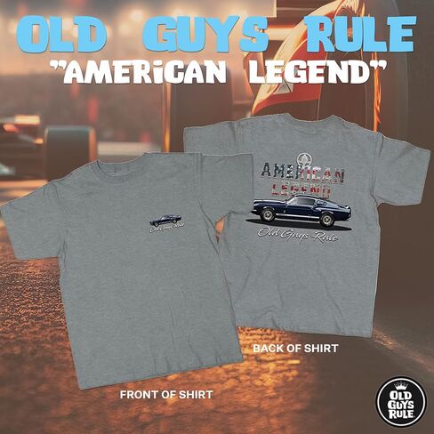 تي شيرت رجالي برسوم جرافيك من OLD GUYS RULE، الأسطورة الأمريكية - عيد الأب، هدية عيد ميلاد - تي شيرت وطني لعشاق السيارات الكلاسيكية in Kuwait