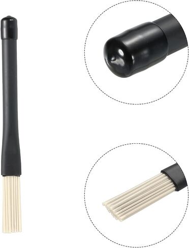 MECCANIXITY Retractable Drum Brushes Percussion Brush Nylon Stick Blue for Jazz Acoustic Rock Band Music Lover with Storage Bag 2pcs in Saudi Arabia
