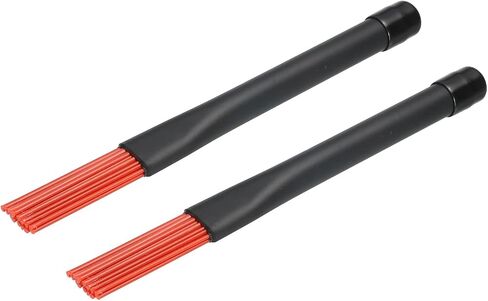 MECCANIXITY Retractable Drum Brushes Percussion Brush Nylon Stick Blue for Jazz Acoustic Rock Band Music Lover with Storage Bag 2pcs in Saudi Arabia