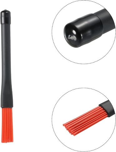 MECCANIXITY Retractable Drum Brushes Percussion Brush Nylon Stick Blue for Jazz Acoustic Rock Band Music Lover with Storage Bag 2pcs in Saudi Arabia