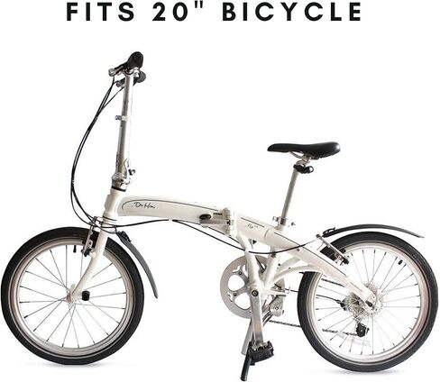 تتضمن مجموعة مصدات الطين للدراجة القابلة للطي من Vincita الجزء الأمامي والخلفي للعجلات الصغيرة، BMX، دراجات 20 بوصة - لون أسود، إطلاق سريع، سهل التركيب - مصدات بمشبك على الدراجة - ملحقات الدراجة in Kuwait