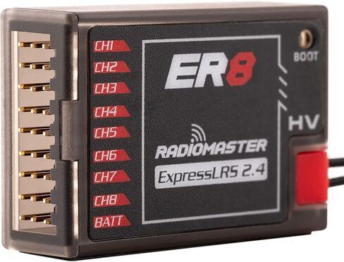 جهاز استقبال RadioMaster ER8 ELRS PWM: وحدة استقبال نانو 2.4 جيجا هرتز 6Ch ExpressLRS لمركبات RC ذات الجناح الثابت من Speedybee in Saudi Arabia
